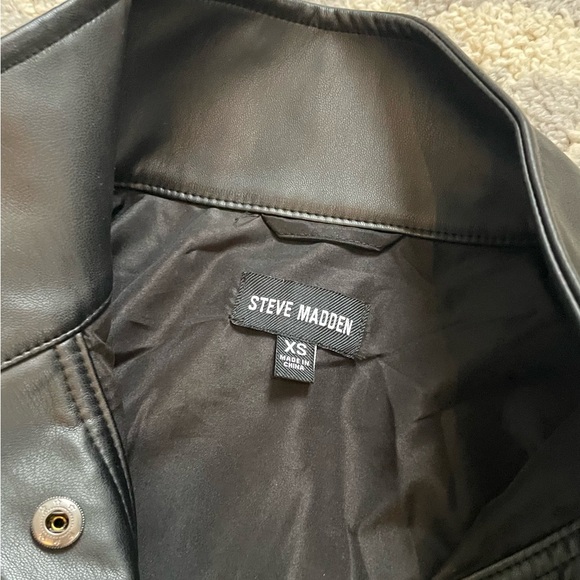 Steve Madden Black Leather Jacket - Picture 5 of 11